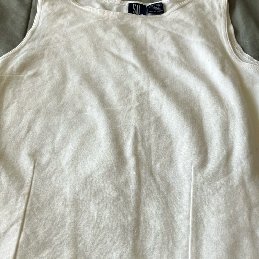 White and Gray Tank Top